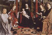 Gerard David The Virgin and Child with Saints and Donor Spain oil painting artist